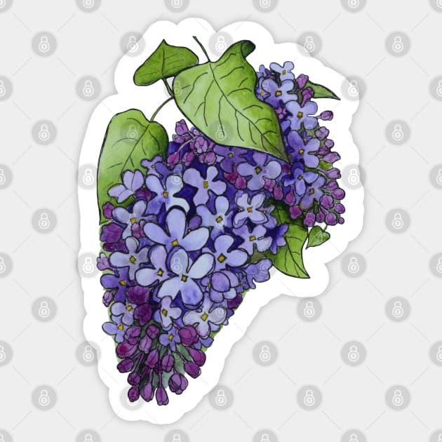 Luminous Lilacs Sticker by Kirsty Topps